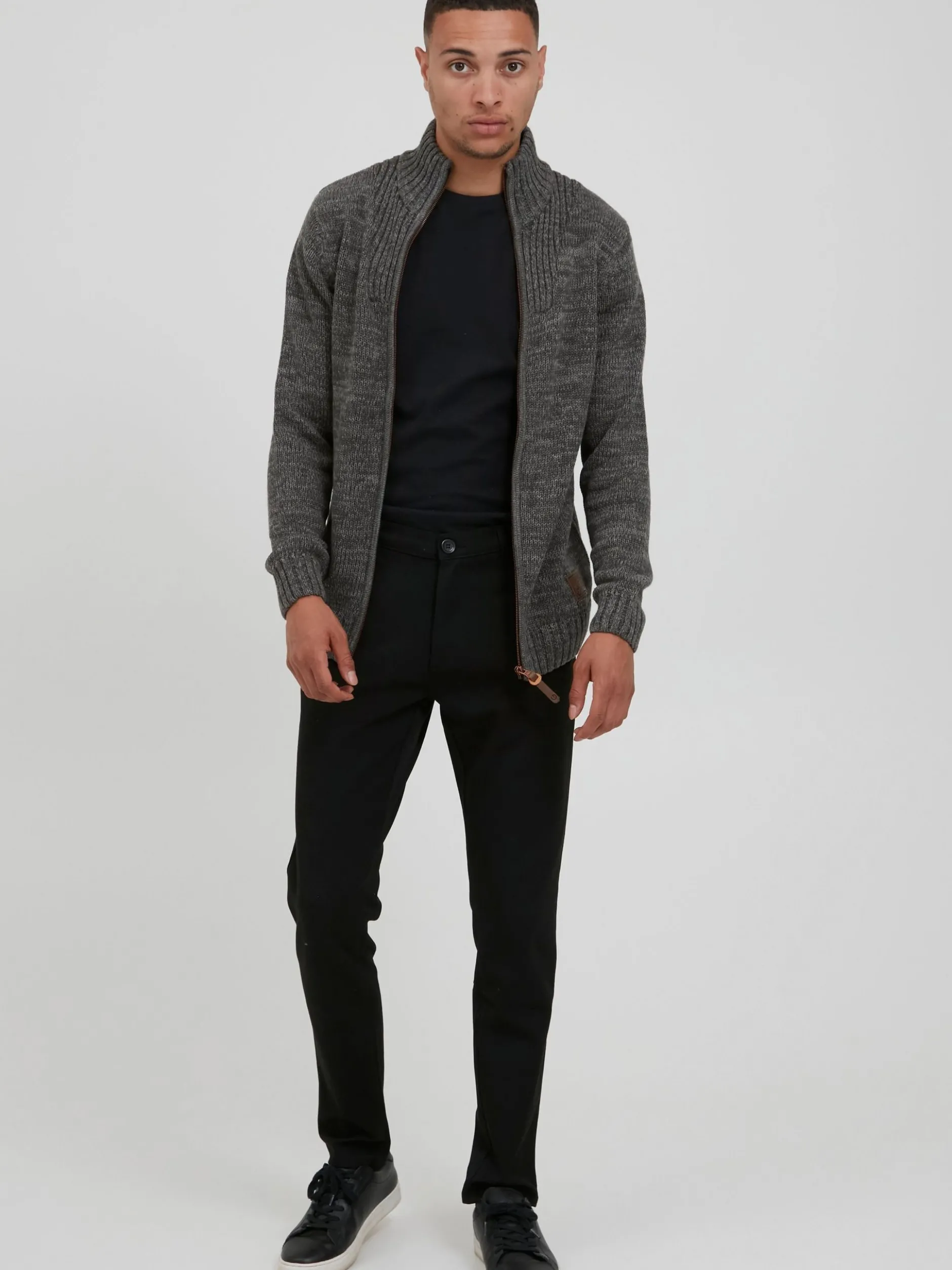 Solid Herren Strickjacke - SDPomeroy in grau