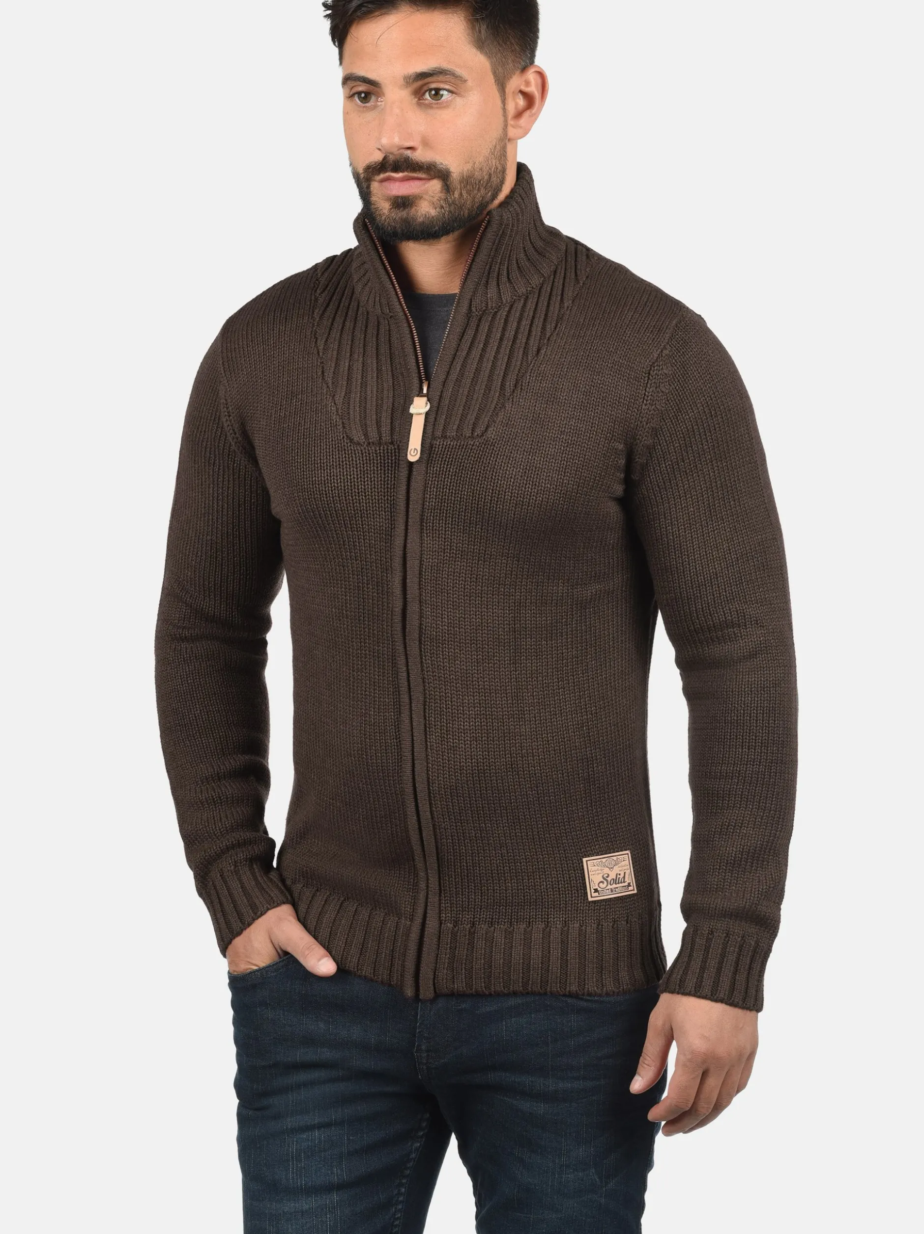 Solid Herren Strickjacke - SDPoul in braun