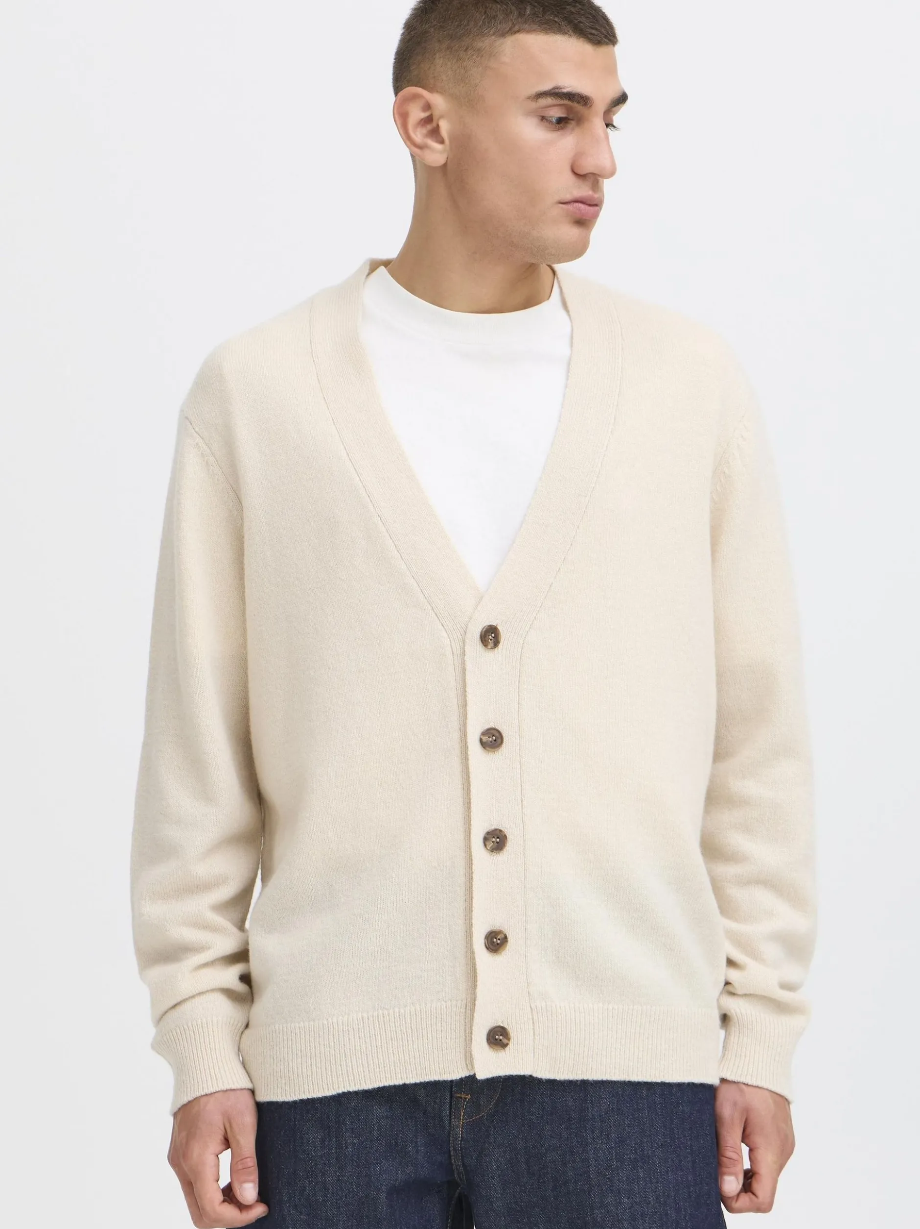 Solid Herren Strickjacke - SDRick in beige