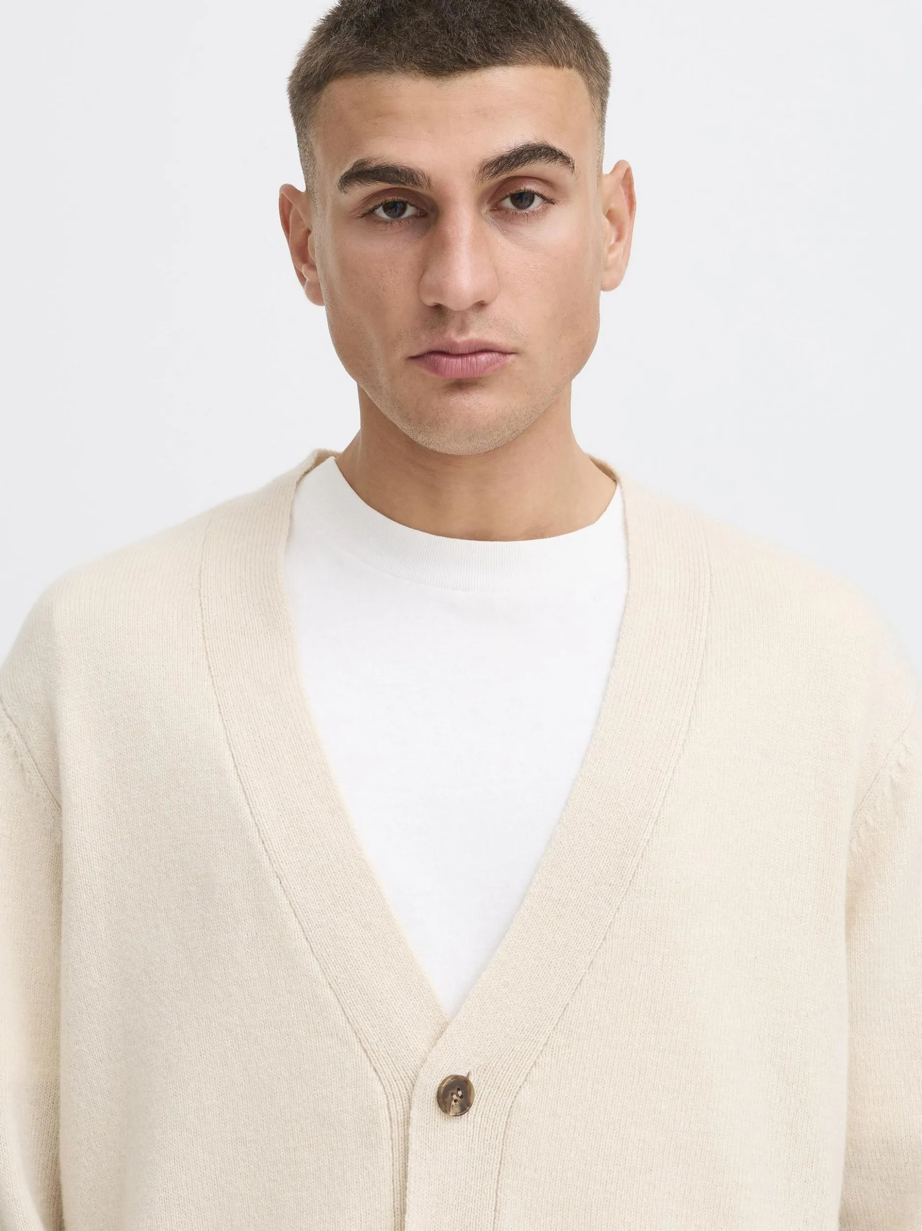 Solid Herren Strickjacke - SDRick in beige