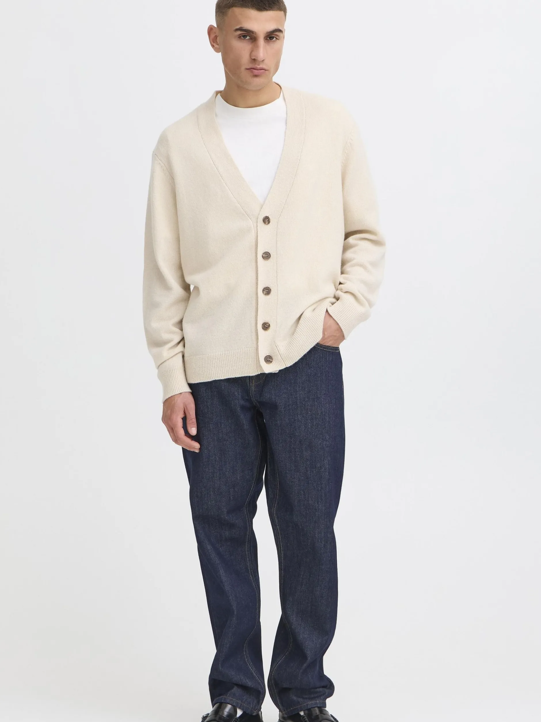 Solid Herren Strickjacke - SDRick in beige