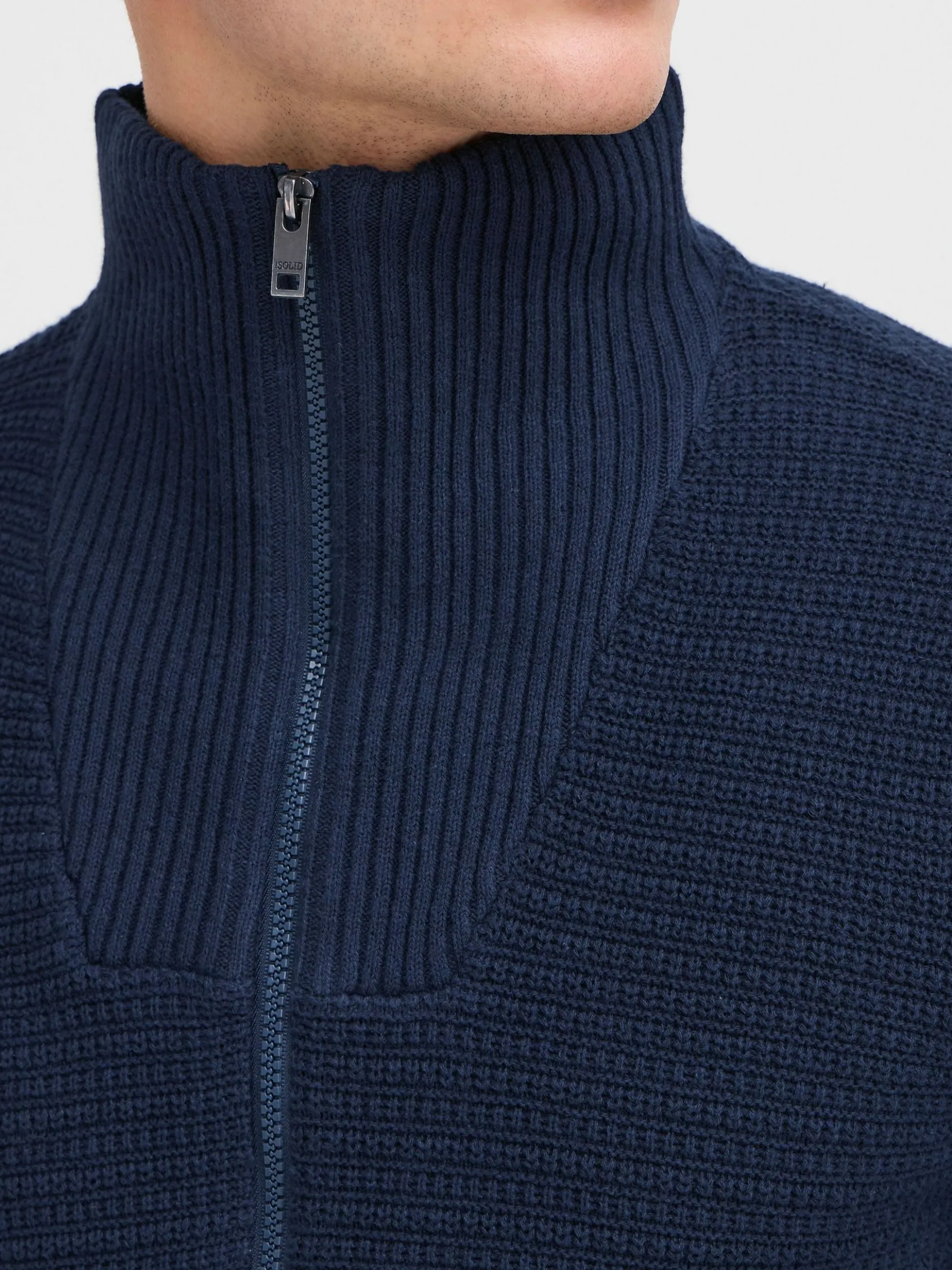 Solid Herren Strickjacke - SDRecone in blau