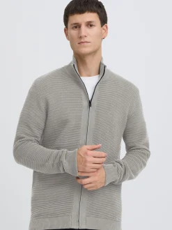 Solid Herren Strickjacke - SDValencia in hellgrau