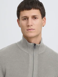 Solid Herren Strickjacke - SDValencia in hellgrau
