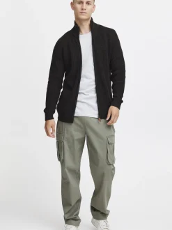 Solid Herren Strickjacke - SDXenos in schwarz