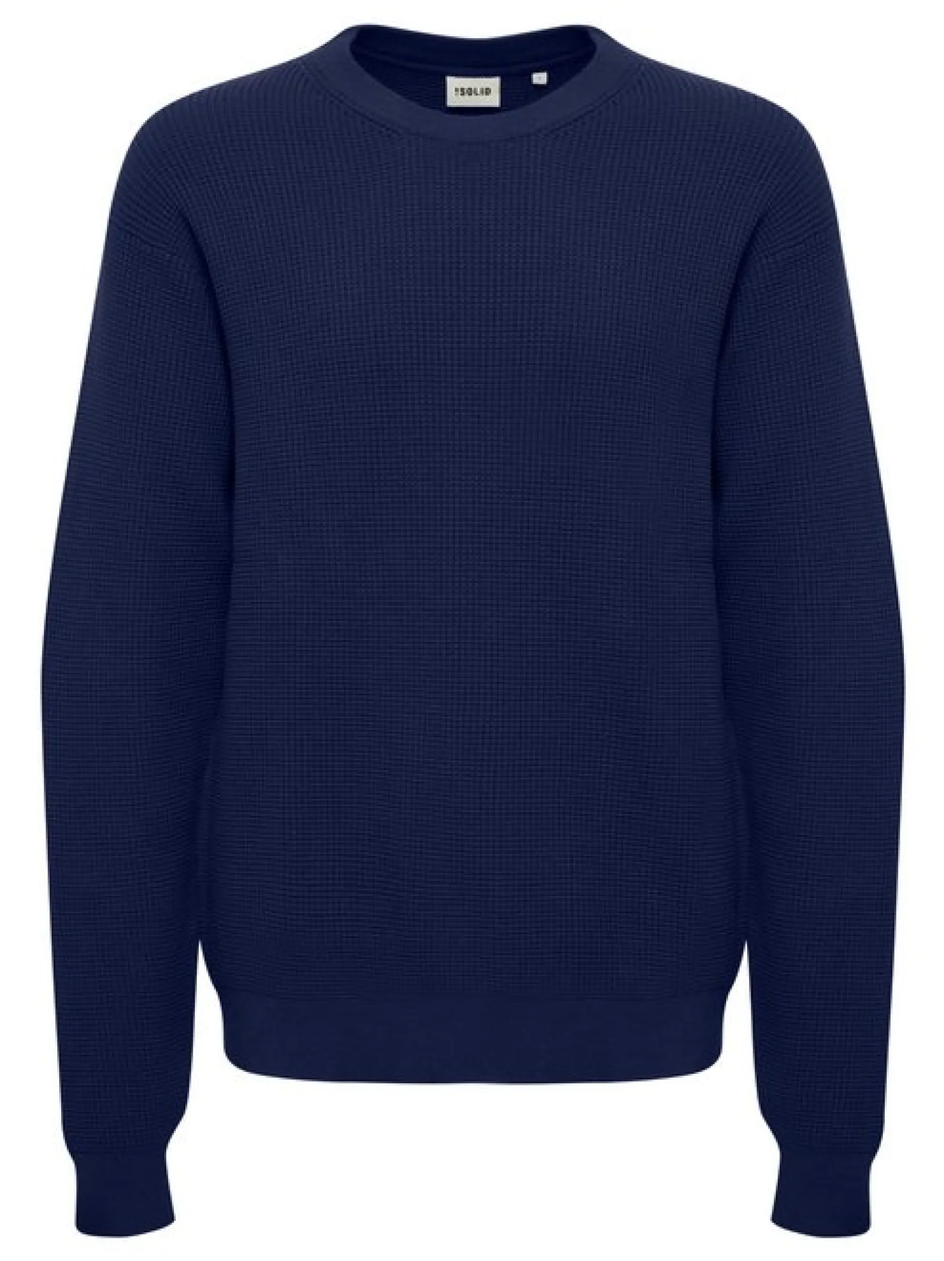 Solid Herren Strickpullover - SDHami in blau