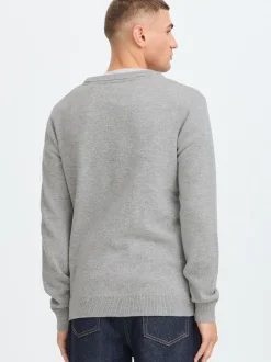 Solid Herren Strickpullover - SDDyllon in hellgrau