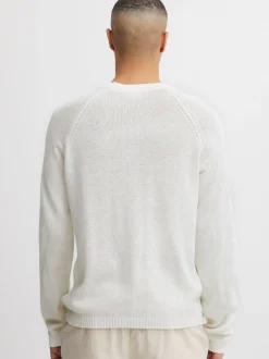 Solid Herren Strickpullover - SDFabio in weiß