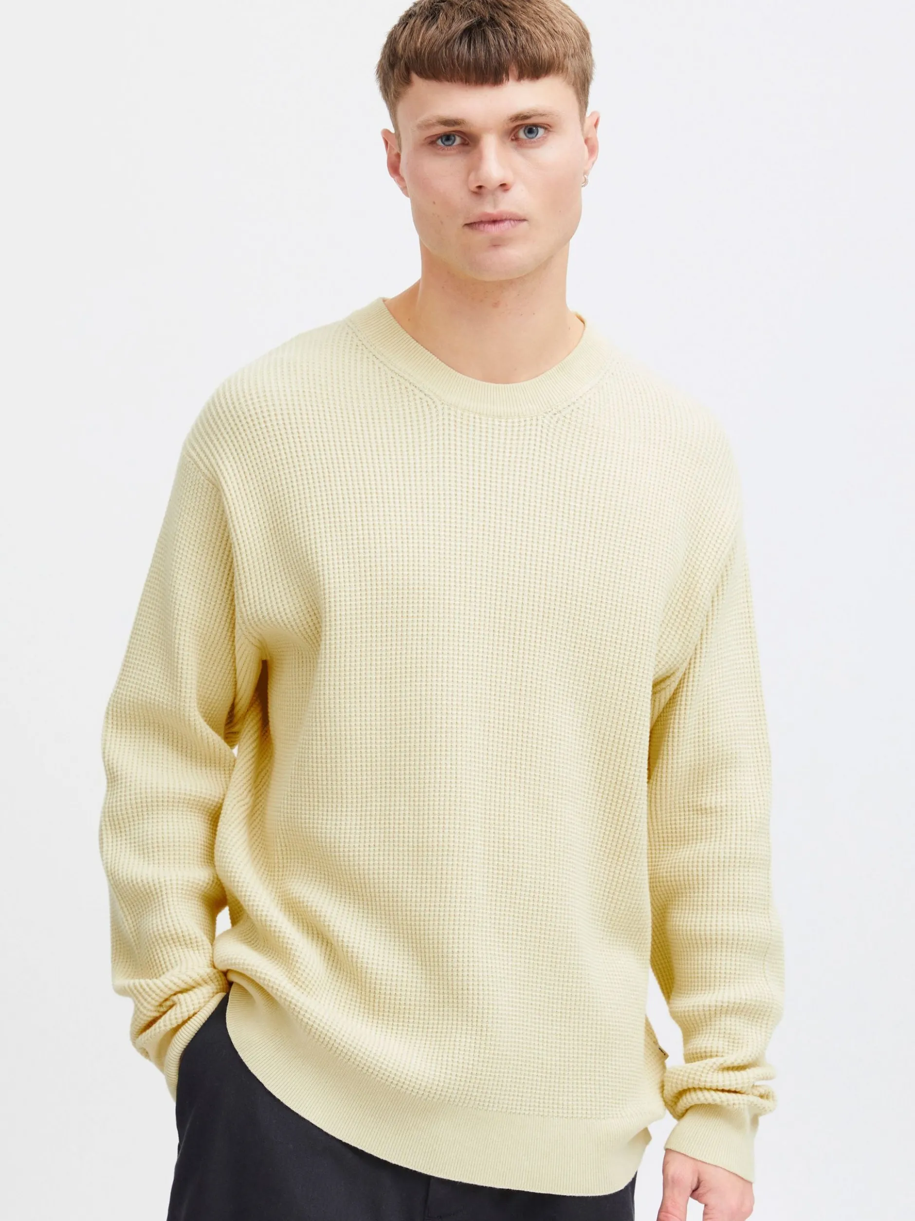 Solid Herren Strickpullover - SDHami in gelb