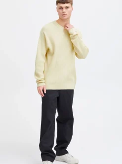 Solid Herren Strickpullover - SDHami in gelb