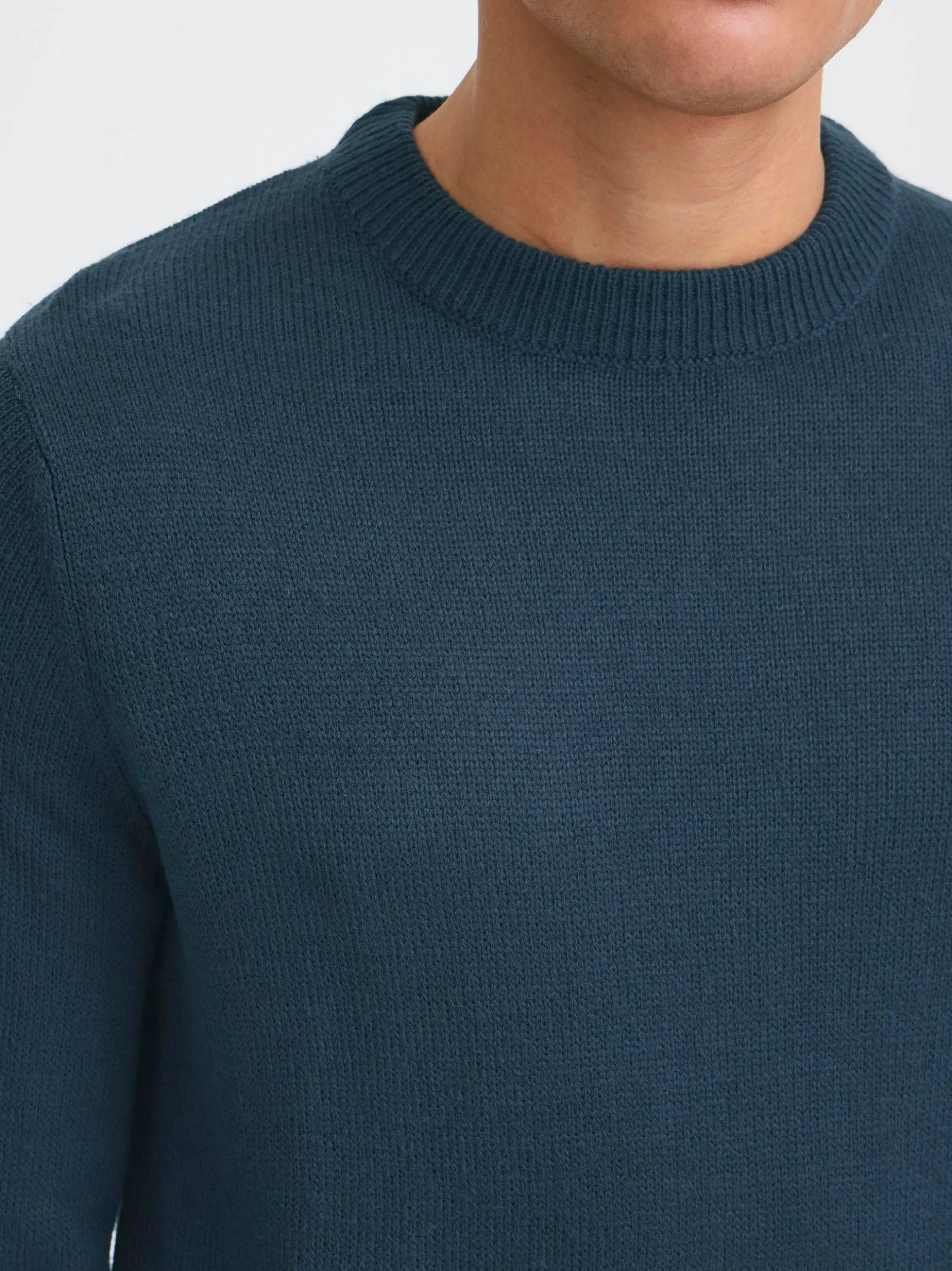 Solid Herren Strickpullover - SDBabak in blau