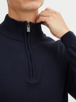Solid Herren Strickpullover - SDAnsgar in blau