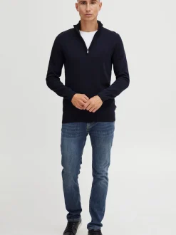Solid Herren Strickpullover - SDAnsgar in blau