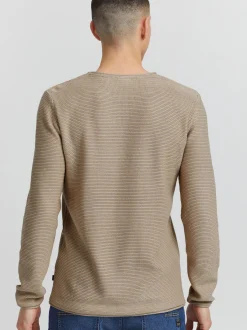Solid Herren Strickpullover - SDJarah in beige