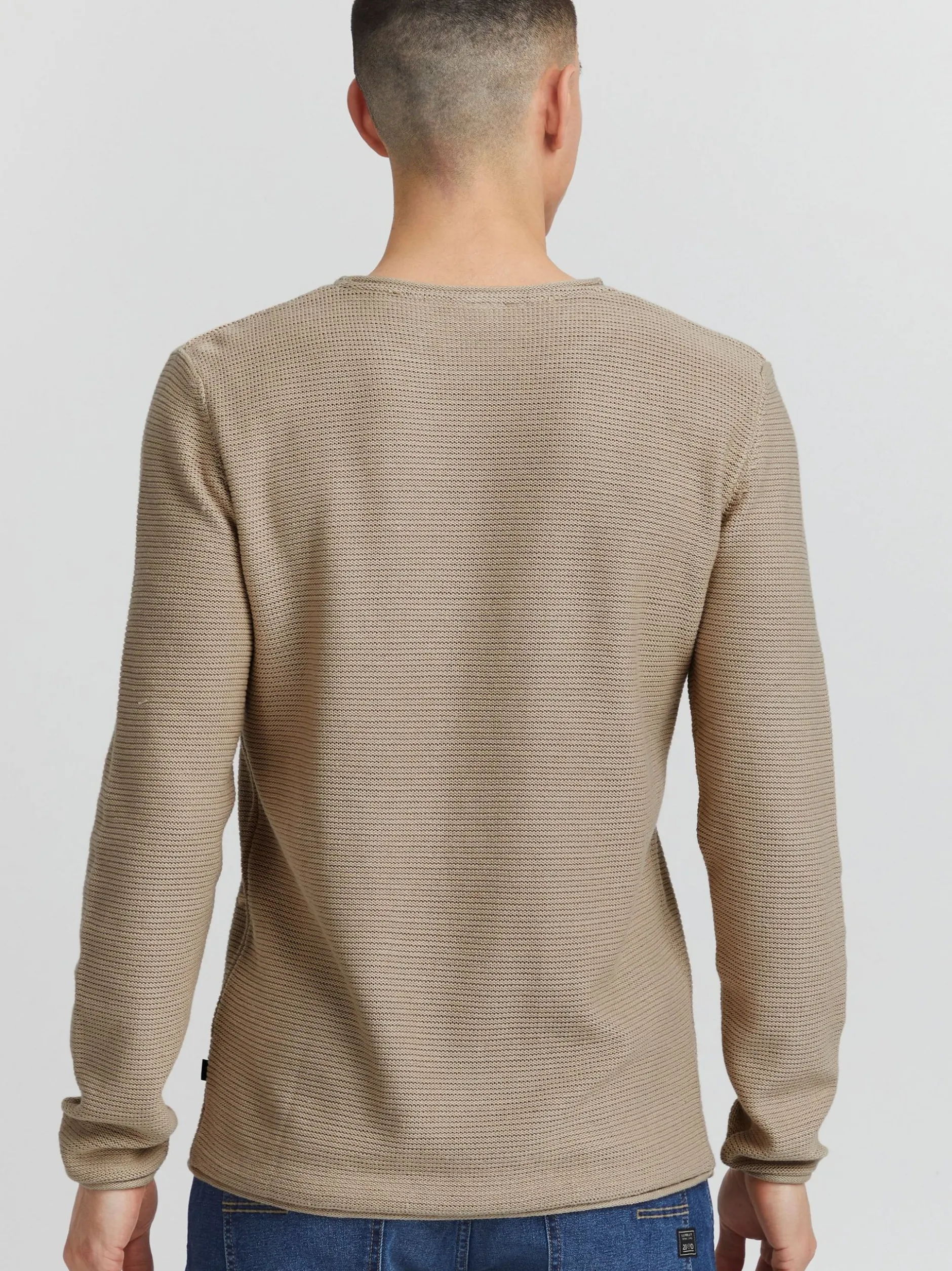 Solid Herren Strickpullover - SDJarah in beige