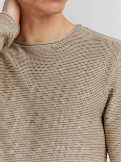 Solid Herren Strickpullover - SDJarah in beige