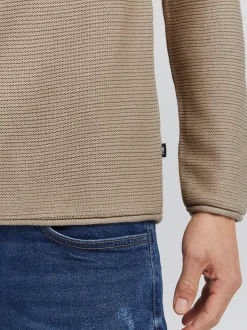 Solid Herren Strickpullover - SDJarah in beige