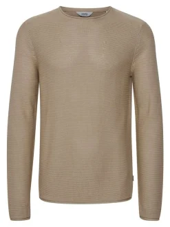 Solid Herren Strickpullover - SDJarah in beige
