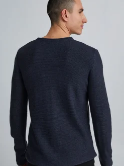 Solid Herren Strickpullover - SDJarah in blau