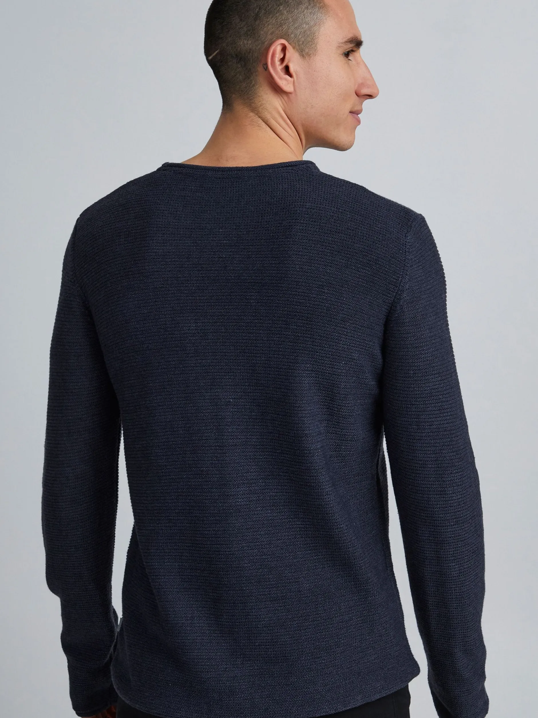 Solid Herren Strickpullover - SDJarah in blau