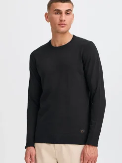 Solid Herren Strickpullover - SDAkant in schwarz
