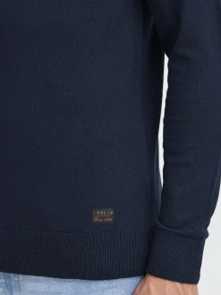 Solid Herren Strickpullover - SDAkant in blau