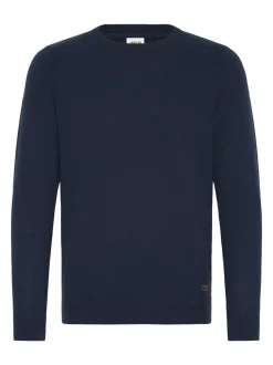 Solid Herren Strickpullover - SDAkant in blau