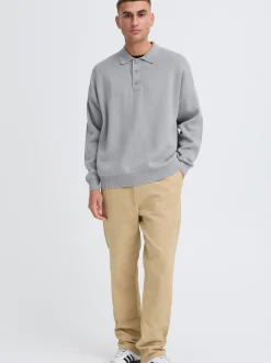 Solid Herren Strickpullover - SDNahim in hellgrau