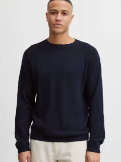 Solid Herren Strickpullover - SDFabio in blau
