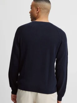 Solid Herren Strickpullover - SDFabio in blau