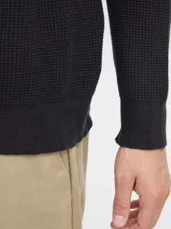 Solid Herren Strickpullover - SDHami in schwarz