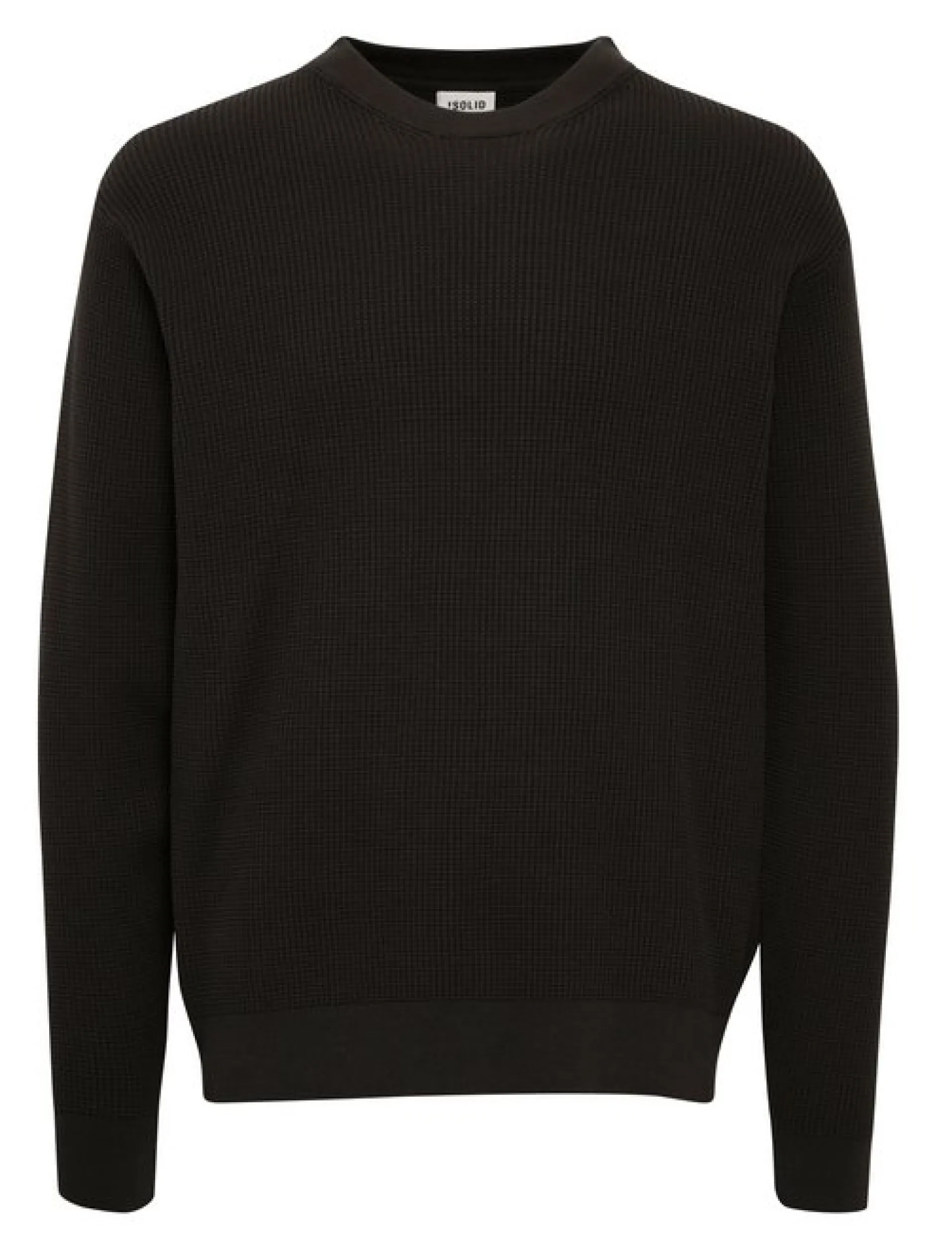 Solid Herren Strickpullover - SDHami in schwarz