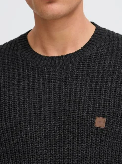 Solid Herren Strickpullover - SDRicky in grau
