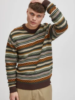 Solid Herren Strickpullover - SDGardar in braun