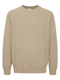 Solid Herren Strickpullover - SDIke in beige