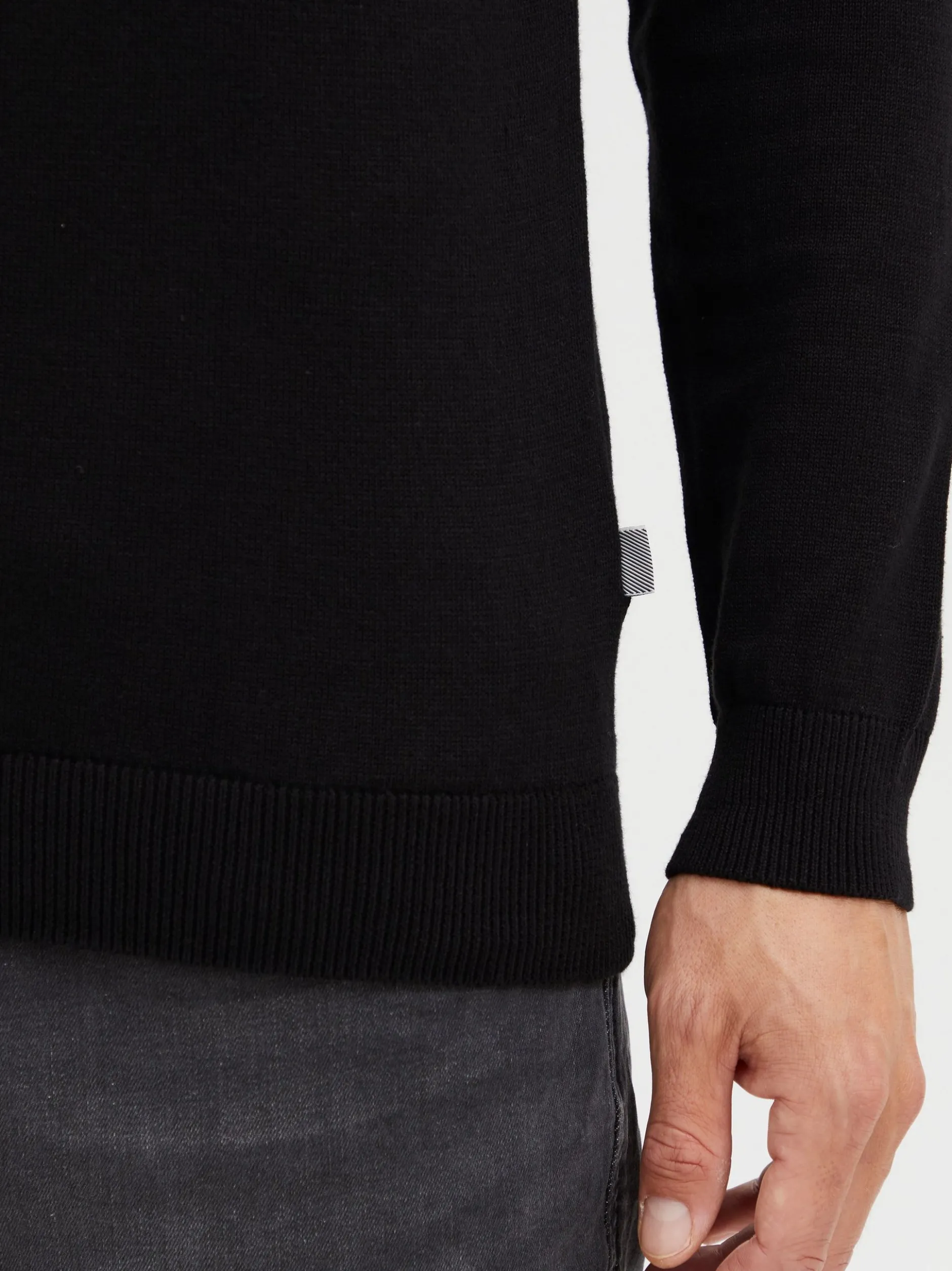 Solid Herren Strickpullover - SDAnsgar in schwarz