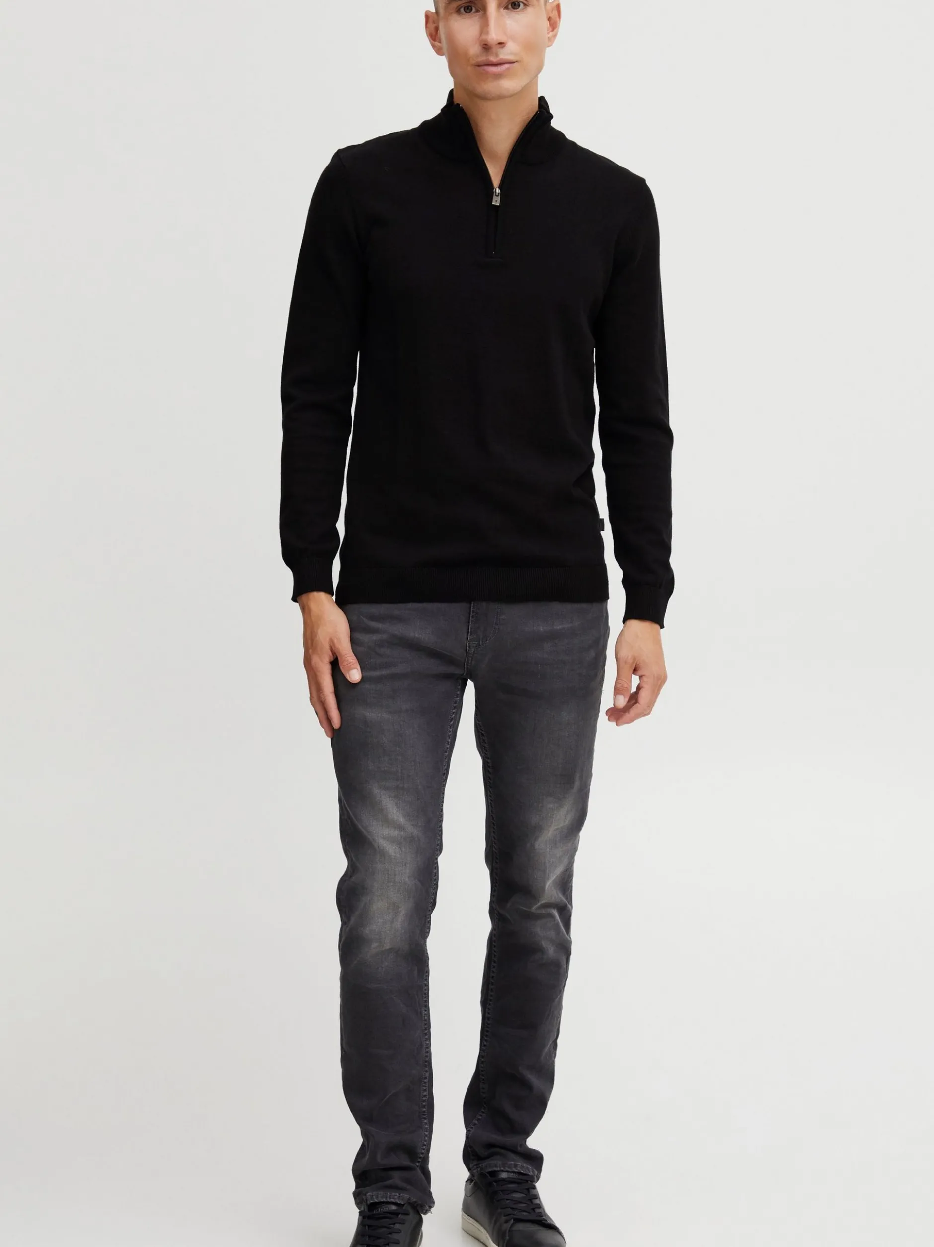 Solid Herren Strickpullover - SDAnsgar in schwarz