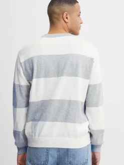 Solid Herren Strickpullover - SDFedele in hellgrau