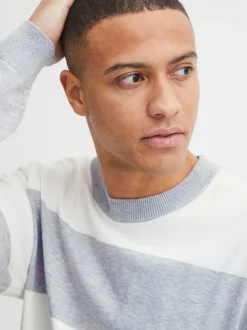 Solid Herren Strickpullover - SDFedele in hellgrau