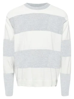 Solid Herren Strickpullover - SDFedele in hellgrau