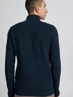 Solid Herren Strickpullover - SDNick in blau