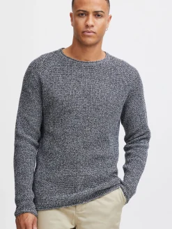 Solid Herren Strickpullover - SDKotchap in grau