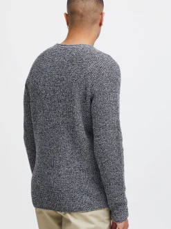Solid Herren Strickpullover - SDKotchap in grau
