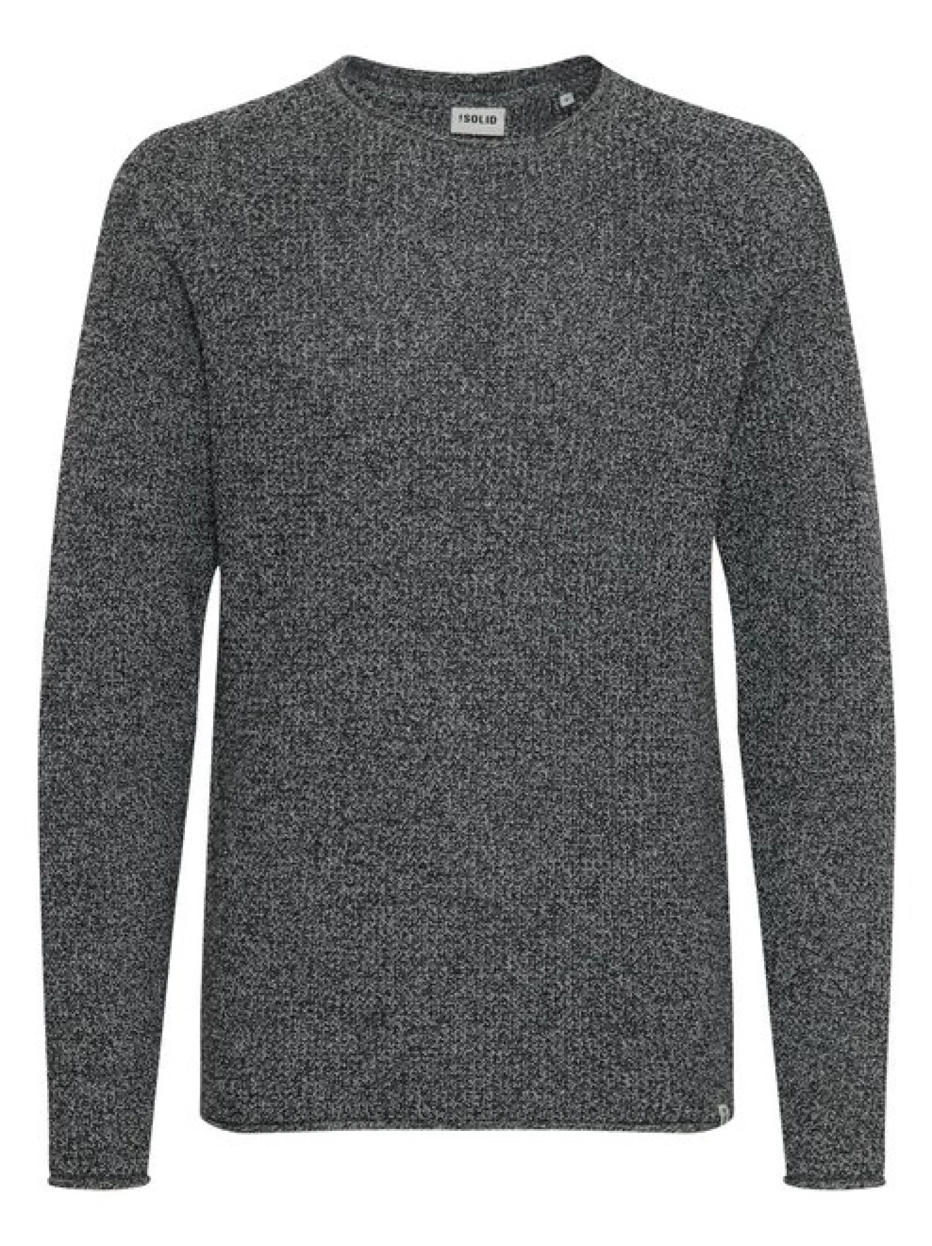 Solid Herren Strickpullover - SDKotchap in grau
