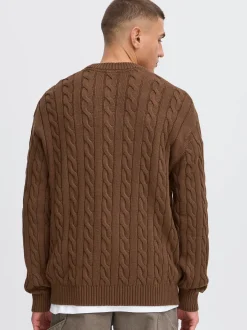 Solid Herren Strickpullover - SDMalcolm in braun