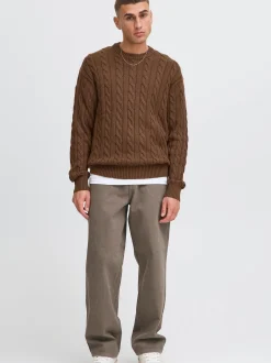 Solid Herren Strickpullover - SDMalcolm in braun