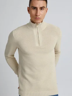 Solid Herren Strickpullover - SDNick in beige