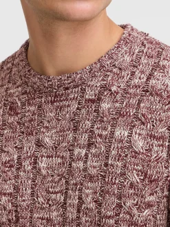 Solid Herren Strickpullover - SDPhilemon in rot