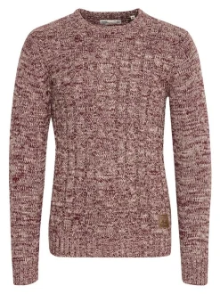 Solid Herren Strickpullover - SDPhilemon in rot