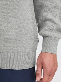Solid Herren Strickpullover - SDFinnetado in grau
